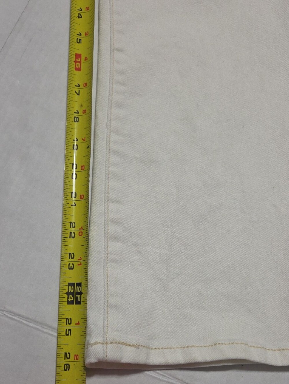Cream Wide-Leg Jeans with Utility Front Pockets - Picture 2 of 9